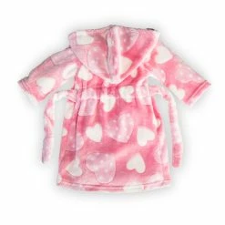 Clair De Lune Komfies Plush Heart Baby Dressing Gown Bathing & Feeding