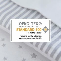 Clair De Lune Stars & Stripes 2 Pack Fitted Pram/Crib Sheets - 90 X 40 Cm