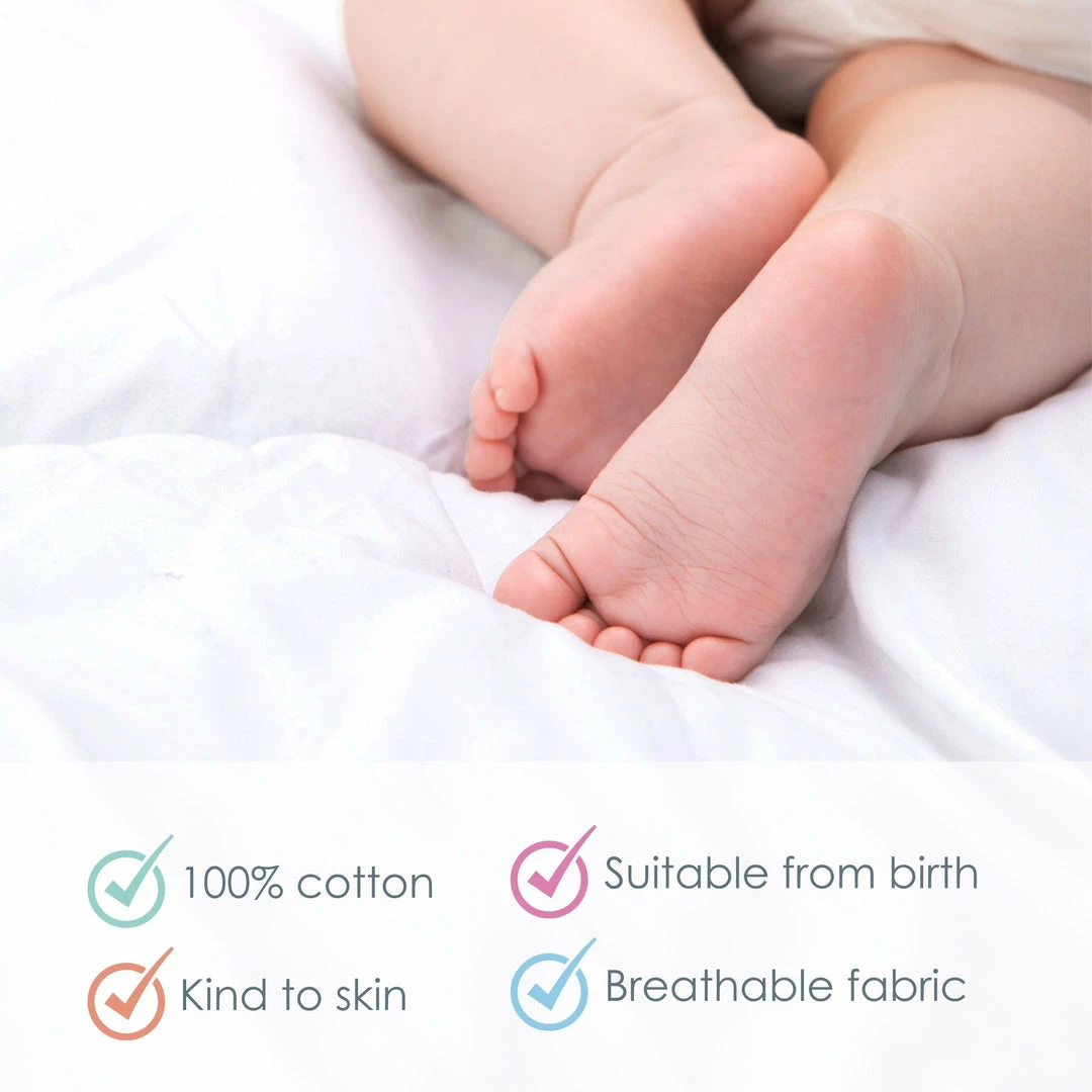 Clair De Lune Soft Sheets 2 Pack Fitted Cotton Cot Sheets - 120 X 60 Cm
