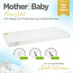 Cuddleco Mattresses Mother&Baby Pure Gold Anti-Allergy Coir Pocket Sprung Cot Bed Mattress