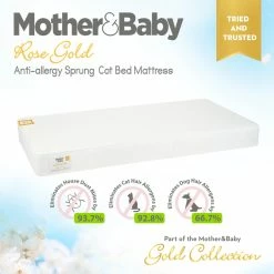 Cuddleco Mother&Baby Rose Gold Anti-Allergy Sprung Cot Bed Mattress Mattresses