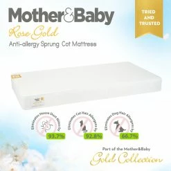 Cuddleco Mattresses Mother&Baby Rose Gold Anti-Allergy Sprung Cot Mattress