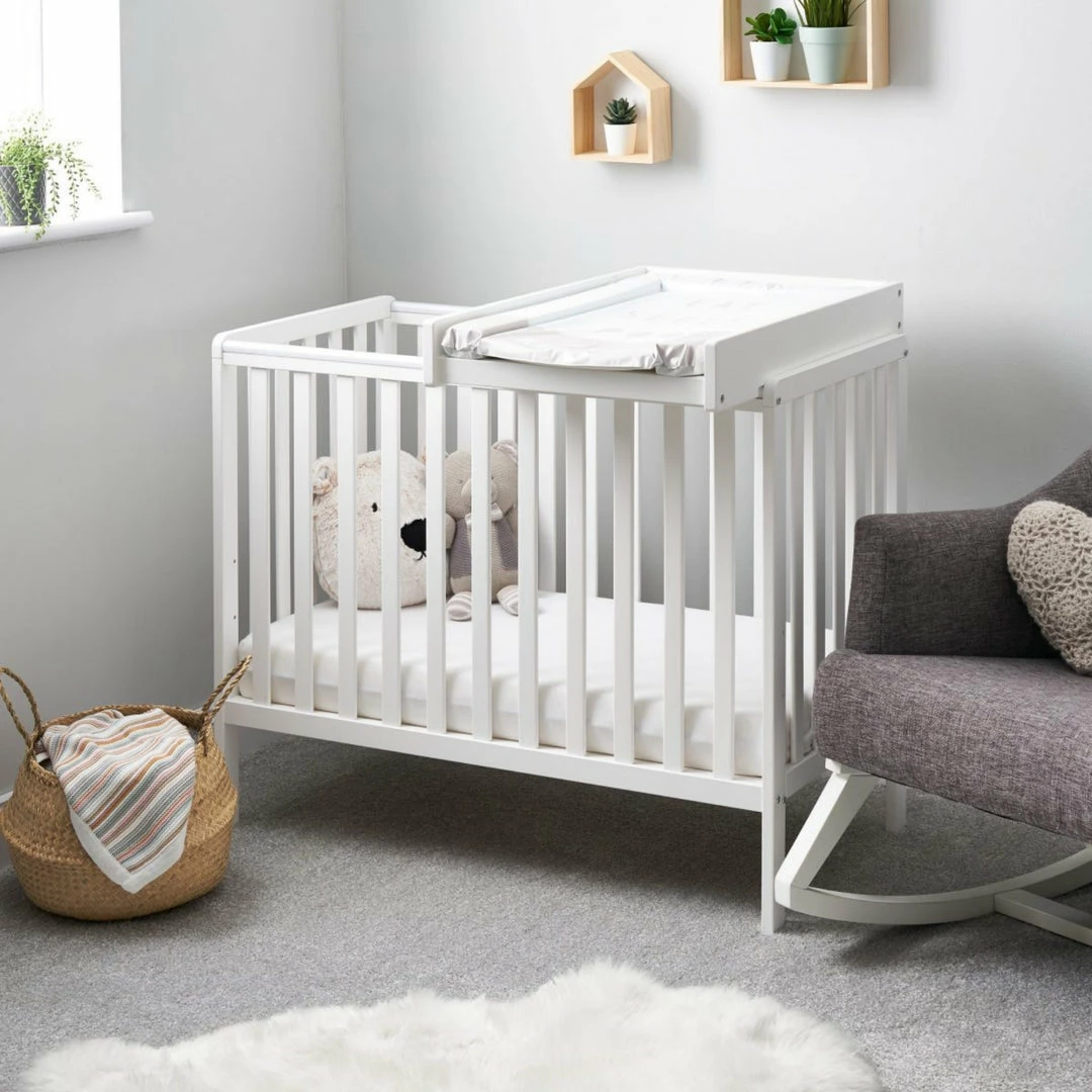 Obaby White Bantam Space Saver Cot Cots & Cot Beds