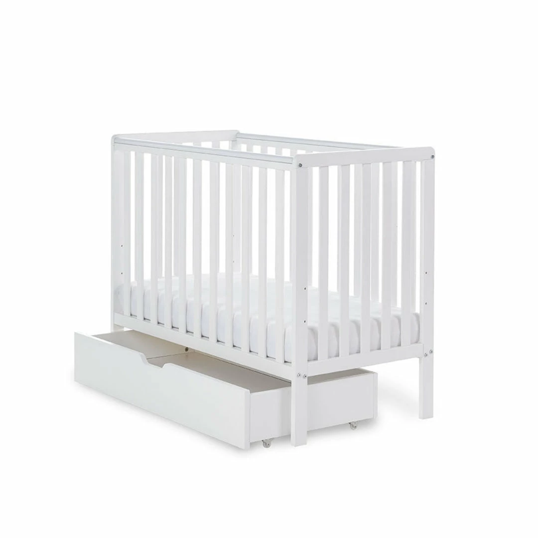 Obaby White Bantam Space Saver Cot Cots & Cot Beds