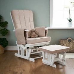 Obaby Deluxe Reclining Glider Chair And Stool Nursing Chairs