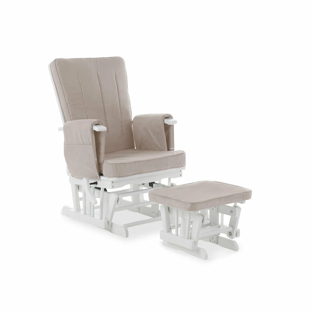 Obaby Deluxe Reclining Glider Chair And Stool Nursing Chairs