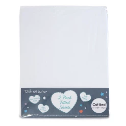 Clair De Lune Soft Sheets Micro-Fresh® 2 Pack Fitted Cot Bed Sheets - 137 X 67 Cm