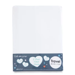 Clair De Lune Soft Sheets Micro-Fresh® 2 Pack Fitted Travel Cot Sheets - 92 X 60.5 Cm