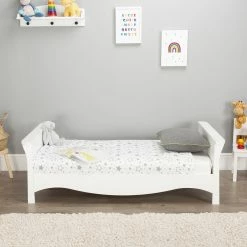 Furniture Cuddleco Clara 2pc Nursery Set - 3 Drawer Dresser/Changer & Cot Bed