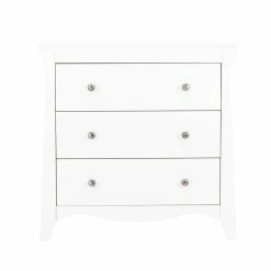Furniture Cuddleco Clara 2pc Nursery Set - 3 Drawer Dresser/Changer & Cot Bed