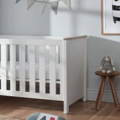Furniture Cuddleco Aylesbury 3pc Nursery Set - 3 Drawer Dresser/Changer, Cot Bed & Wardrobe