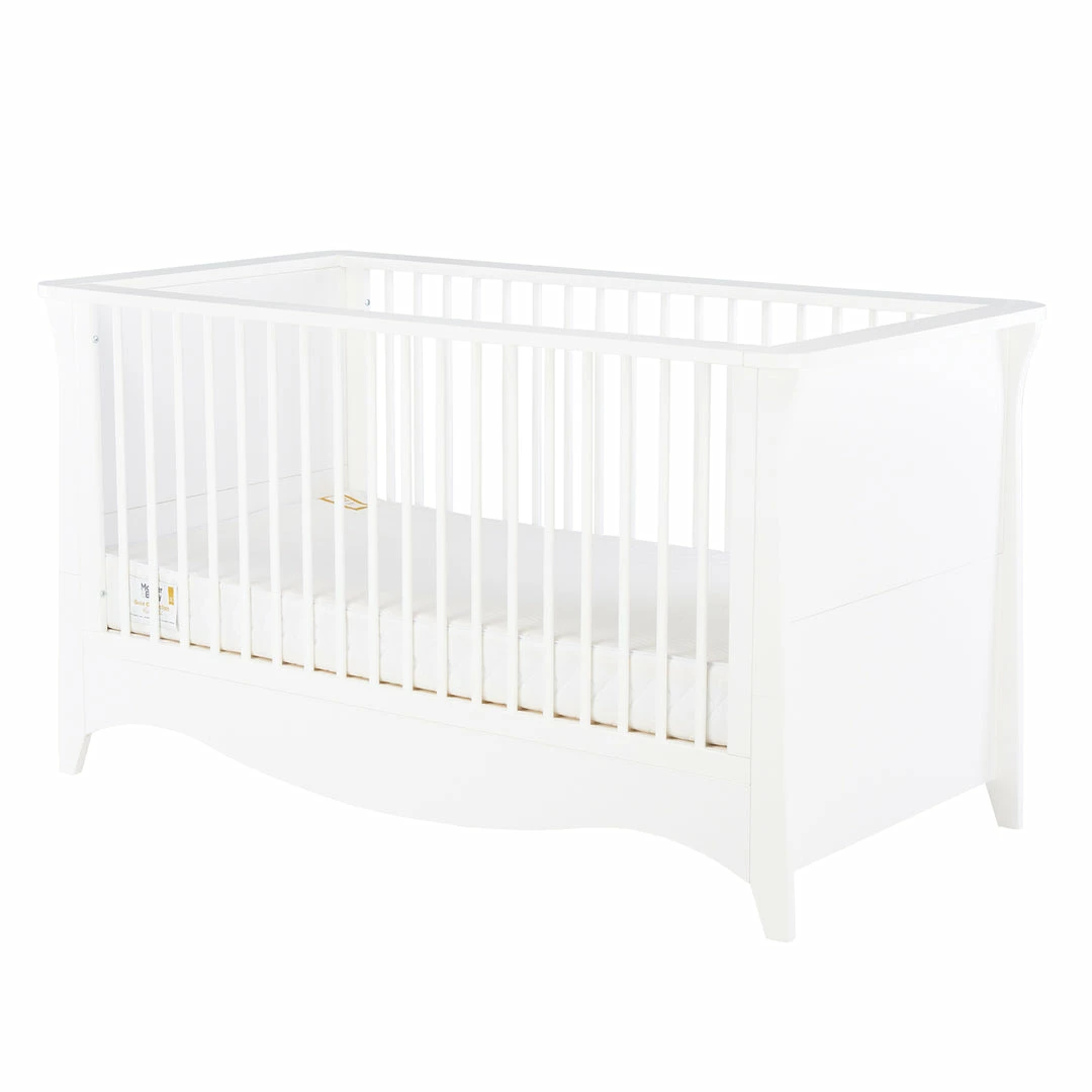 Furniture Cuddleco Clara 3pc Nursery Set - 3 Drawer Dresser/Changer, Cot Bed & Wardrobe