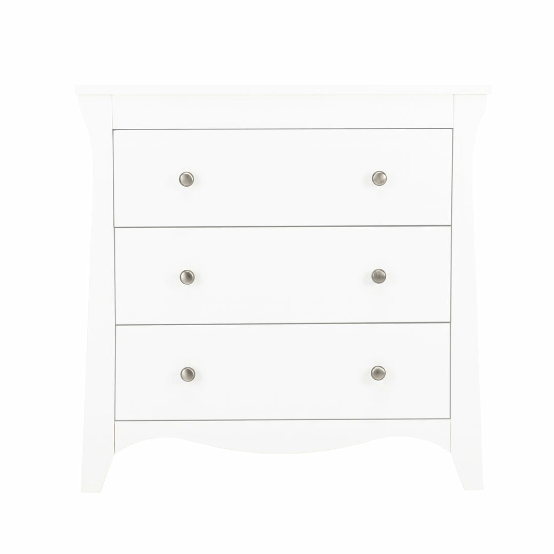 Furniture Cuddleco Clara 3pc Nursery Set - 3 Drawer Dresser/Changer, Cot Bed & Wardrobe