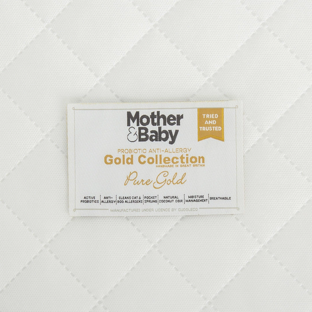 Cuddleco Mattresses Mother&Baby Pure Gold Anti-Allergy Coir Pocket Sprung Cot Bed Mattress