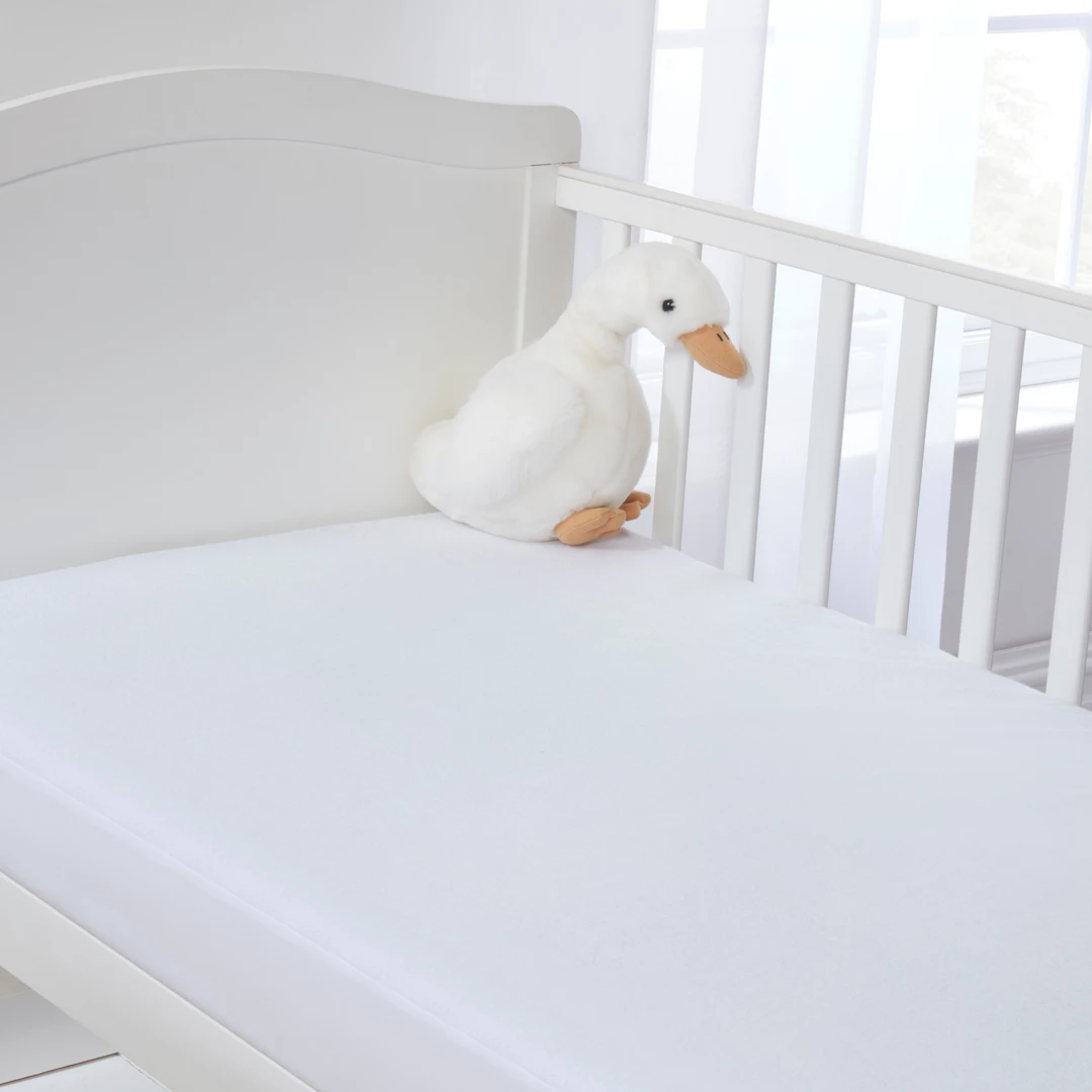 Clair De Lune Micro-Fresh® Waterproof Terry Towelling Cot Bed Mattress Protector Mattresses