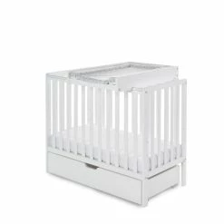 Obaby White Bantam Space Saver Cot Cots & Cot Beds
