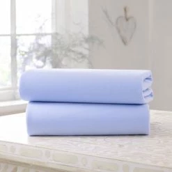 Clair De Lune 2 Pack Fitted Cotton Cot Bed Sheets - 140 X 70 Cm Soft Sheets