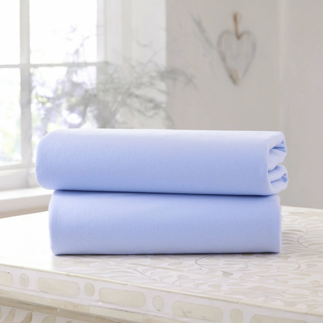Clair De Lune Soft Sheets 2 Pack Fitted Cotton Cot Sheets - 120 X 60 Cm