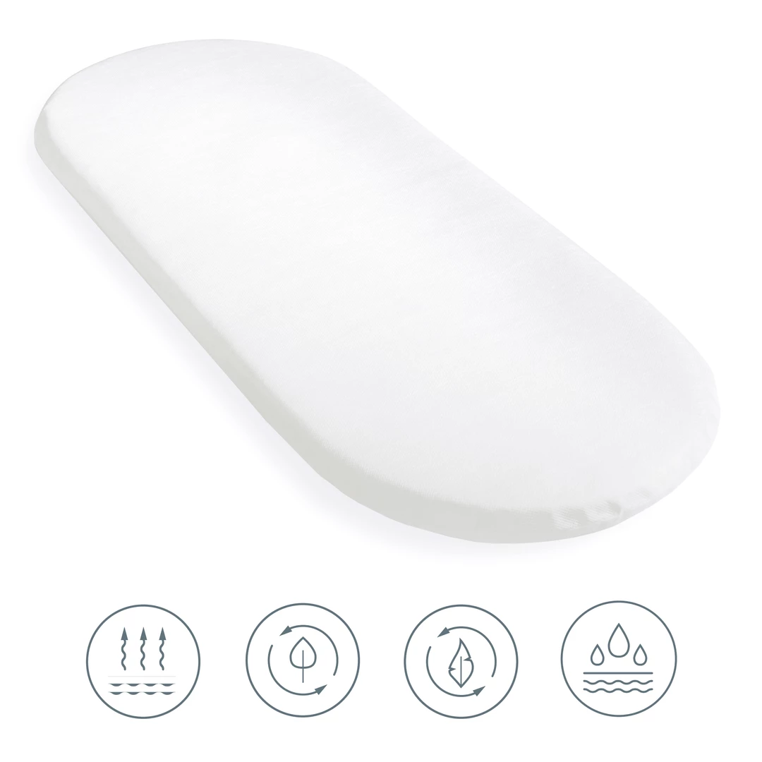 Clair De Lune Mattresses Hypo-allergenic Palm Moses Basket Mattress - 74 X 28 Cm