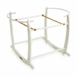 Clair De Lune Moses Baskets & Stands Deluxe White Moses Basket Rocking Stand