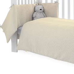 Clair De Lune Waffle Cot/Cot Bed Quilt & Bumper Bedding Set
