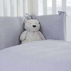 Clair De Lune Waffle Cot/Cot Bed Quilt & Bumper Bedding Set