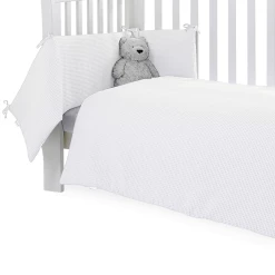 Clair De Lune Waffle Cot/Cot Bed Quilt & Bumper Bedding Set