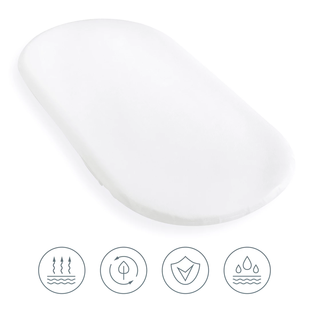 Clair De Lune Hypo-allergenic Wicker Moses Basket Mattress - 65 X 28 Cm