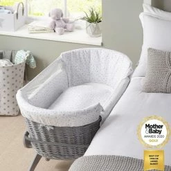 Clair De Lune Stars & Stripes Bedside Crib Bundle Award Winning Bedside Cribs