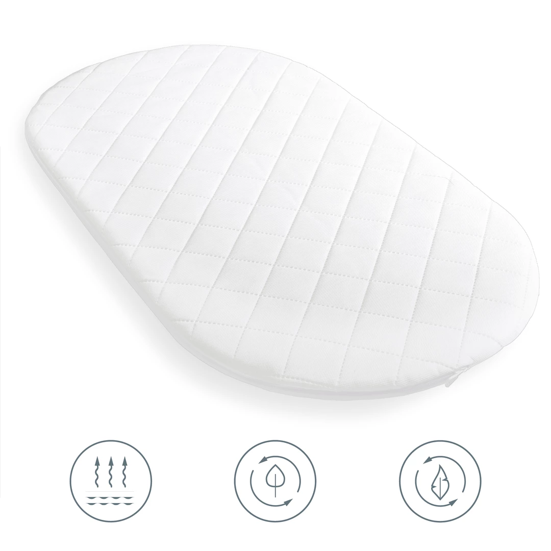 Clair De Lune Bedside Crib Fibre Mattress - 76 X 40 Cm Award Winning Bedside Cribs