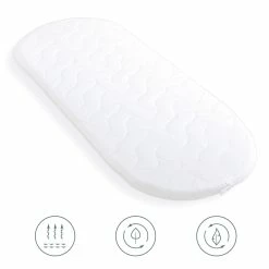 Clair De Lune Mattresses Upgraded / Quilted Palm Moses Basket Mattress (74 X 28 Cm)