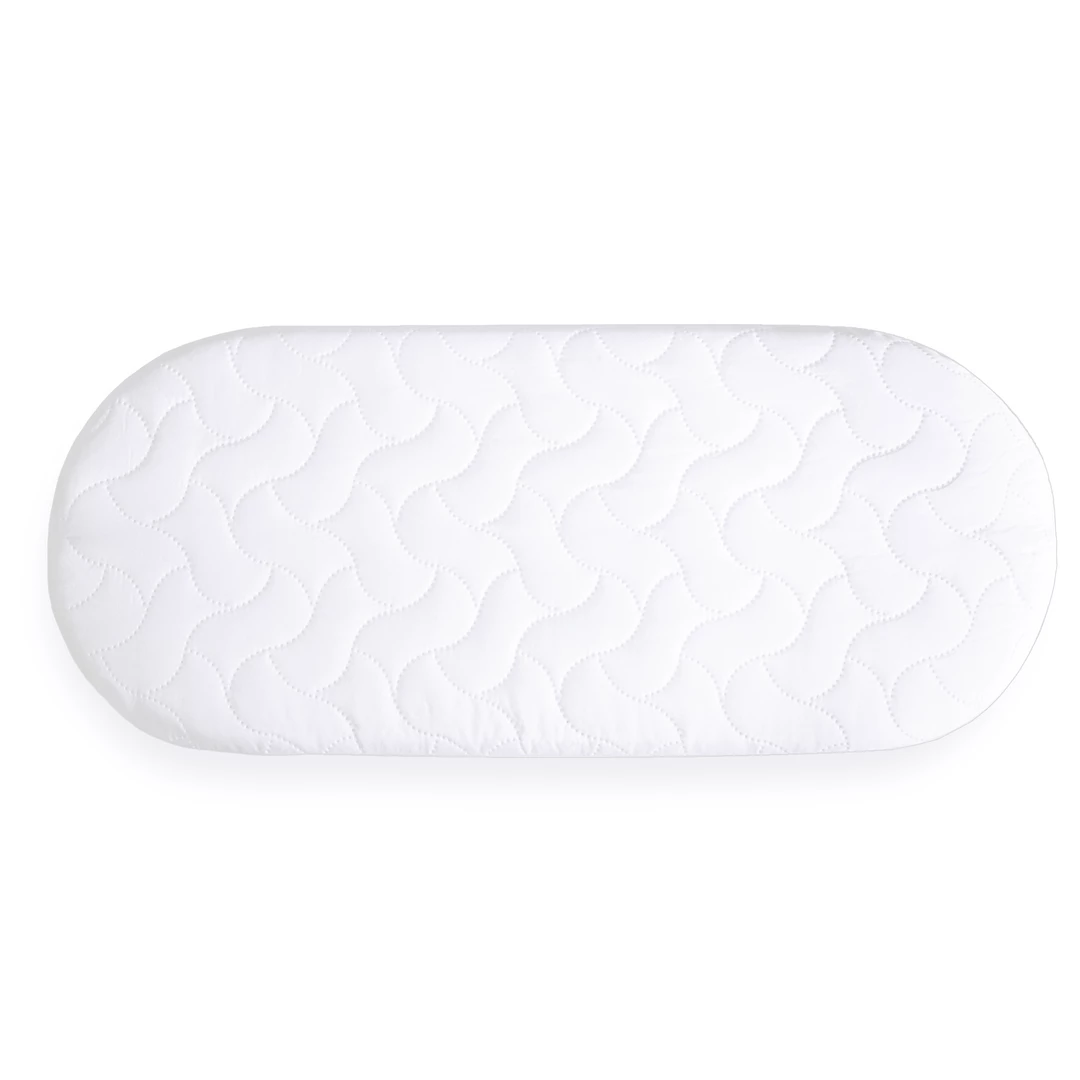 Clair De Lune Quilted Microfibre Wicker Moses Basket Mattress (65 X 28 Cm)