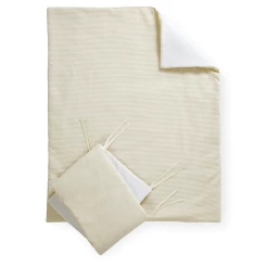 Clair De Lune Waffle Cot/Cot Bed Quilt & Bumper Bedding Set