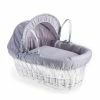 Clair De Lune Moses Baskets & Stands Cotton Dream White Wicker Moses Basket