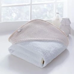 Clair De Lune Bathing & Feeding Waffle Hooded Towel