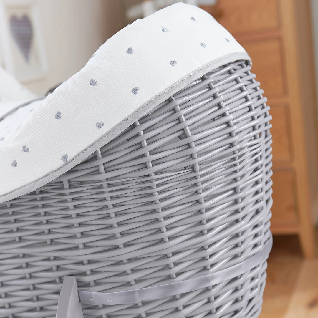 Clair De Lune Lullaby Hearts Wrapover® Noah Pod® Bedding Set Moses Basket Dressings