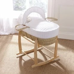 Clair De Lune Marshmallow Palm Moses Basket