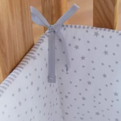 Clair De Lune Cot Bedding Stars & Stripes 10 Piece Nursery Bundle