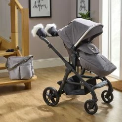 Clair De Lune Universal Pushchair/Pram Faux Fur Mittens Pushchair & Travel