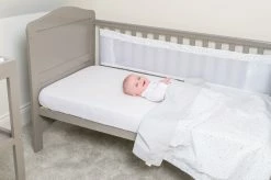 Clair De Lune Bedding Stars & Stripes 2 Pack Cot Bed Breathable Bumpers