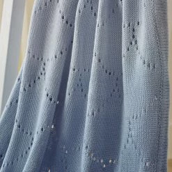 Clair De Lune Cotton Ombré Pointelle Blanket
