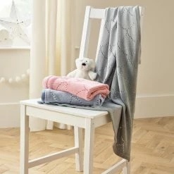 Clair De Lune Cotton Ombré Pointelle Blanket