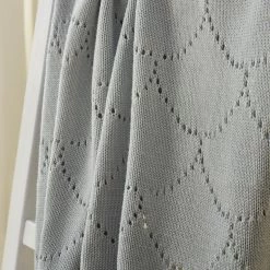 Clair De Lune Cotton Ombré Pointelle Blanket