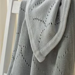 Clair De Lune Cotton Ombré Pointelle Blanket