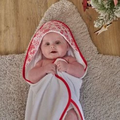 Clair De Lune Hooded Towels Winter Snowflake Baby Hooded Bath Towel