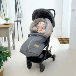Clair De Lune NEW Cocoon Pushchair Footmuff With Faux Fur Pushchair & Travel