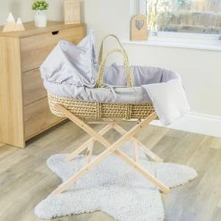 Clair De Lune Cotton Dream Palm Moses Basket Moses Baskets & Stands