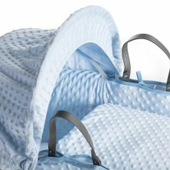 Clair De Lune Dimple Grey Wicker Moses Basket Moses Baskets & Stands