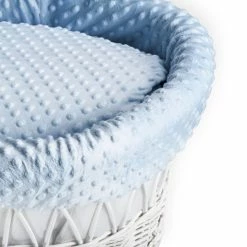Clair De Lune Dimple White Wicker Moses Basket
