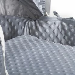 Clair De Lune Dimple White Wicker Moses Basket